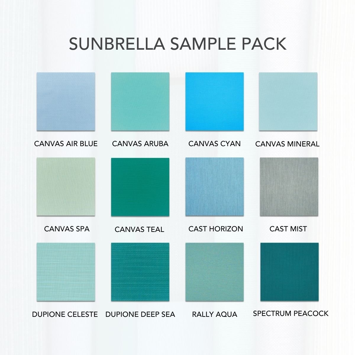 Sunbrella Sample Pack - Blue / Aqua