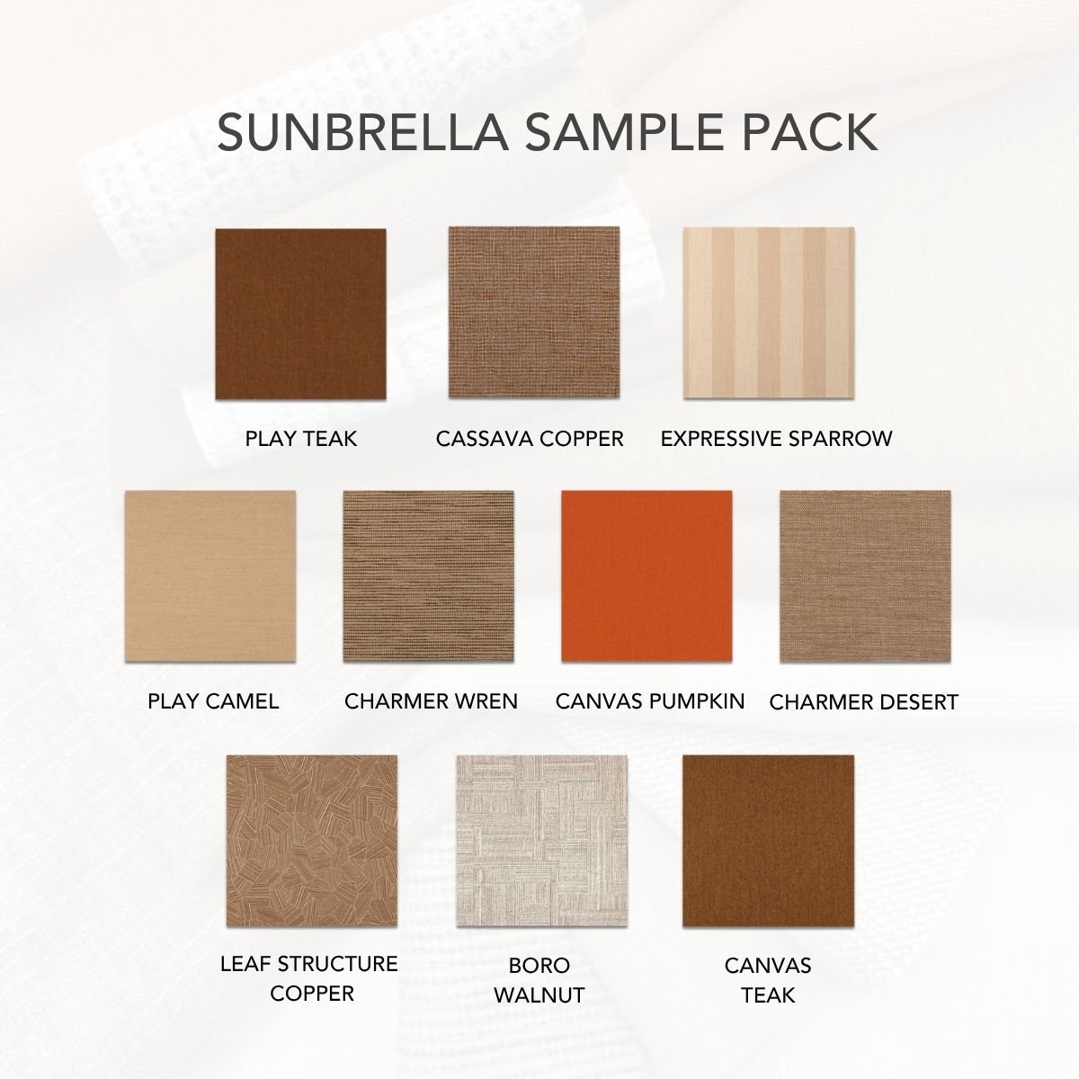 Sunbrella Sample Pack - Crisp Leaves