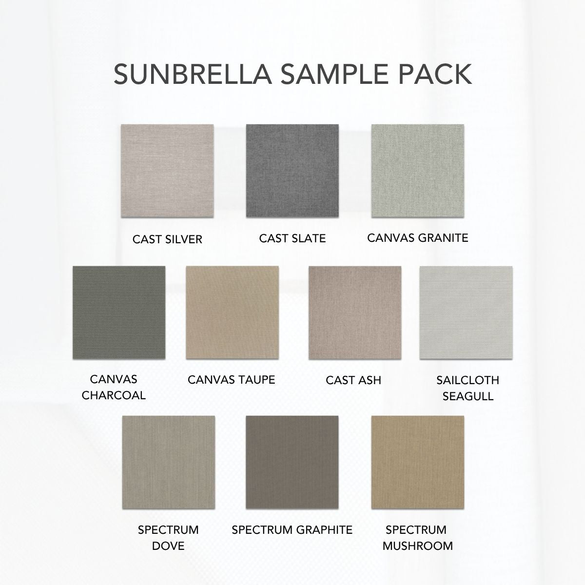 Sunbrella Sample Pack - Grey / Taupe