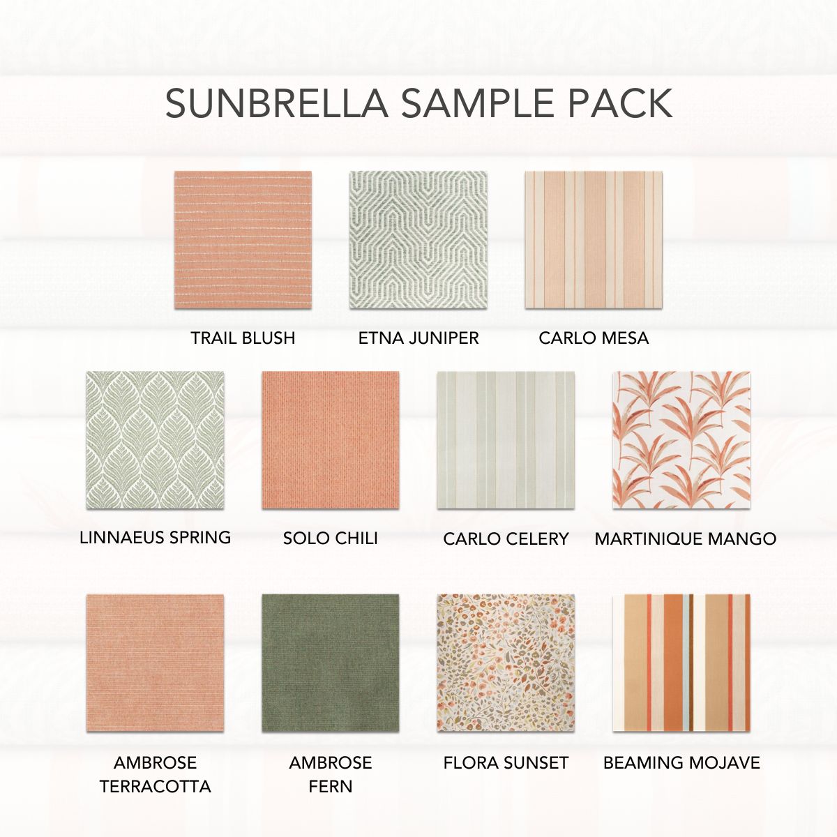 Sunbrella Sample Pack - Mango Groove