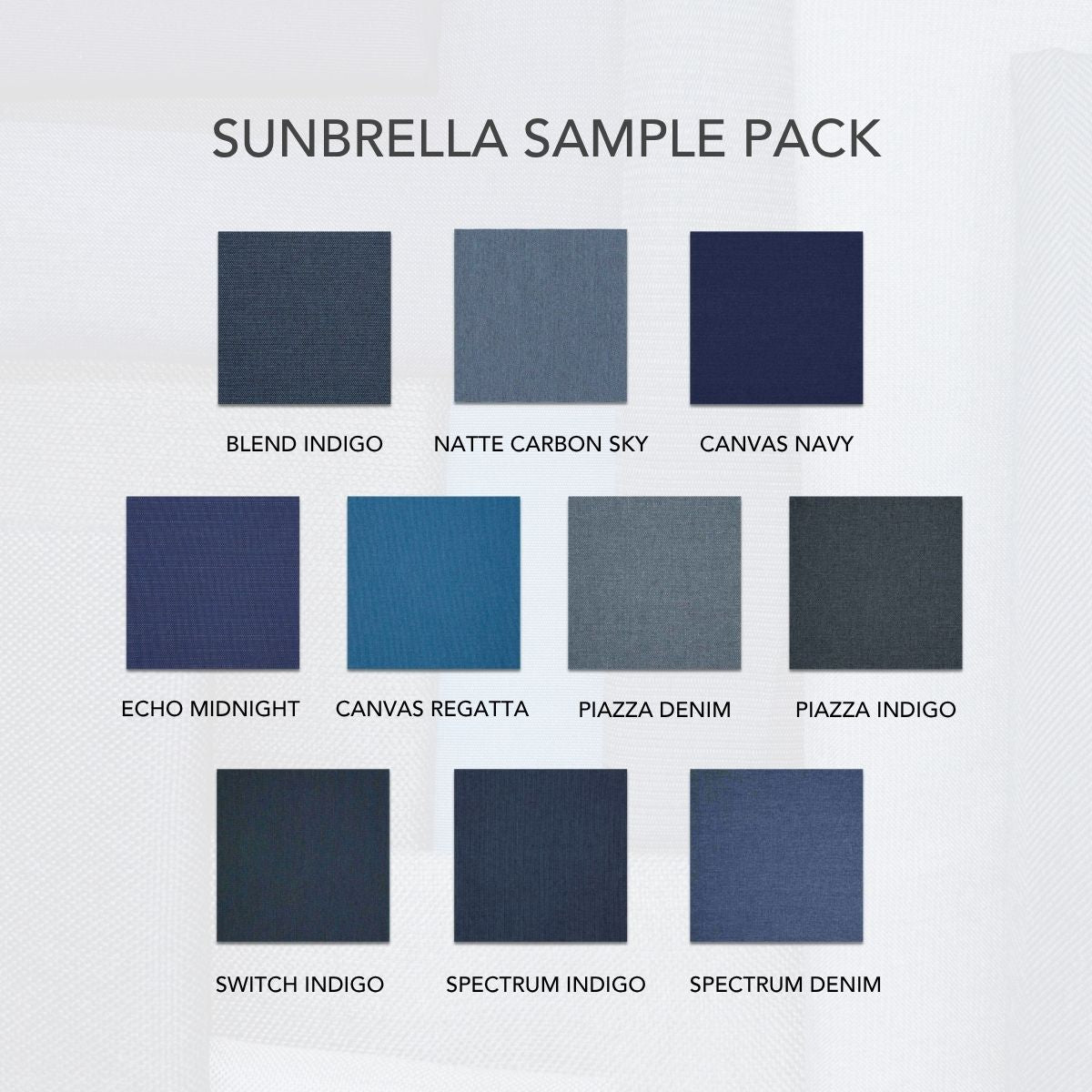 Sunbrella Sample Pack - Navy / Denim