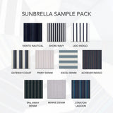 Sunbrella Sample Pack - Navy Stripes