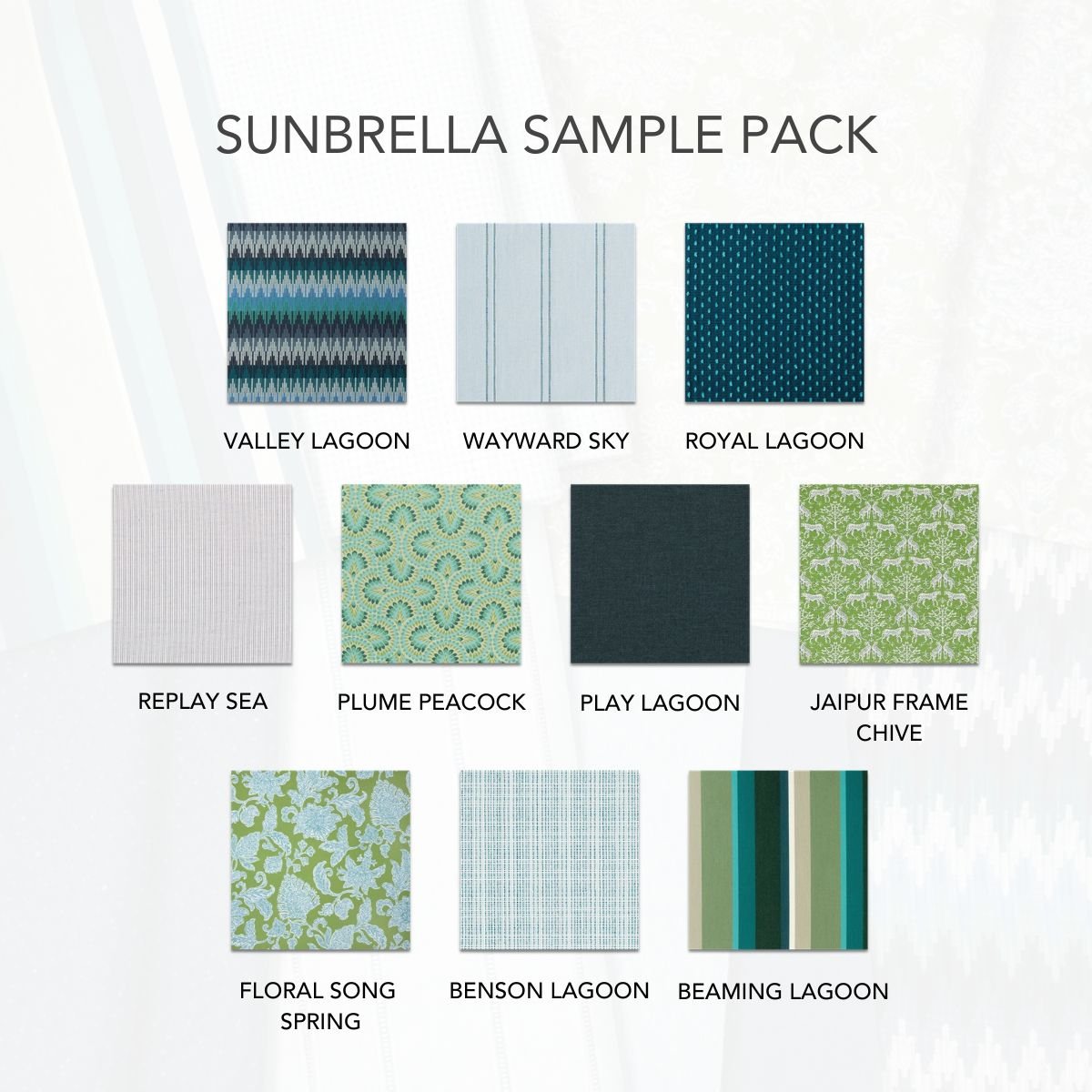 Sunbrella Sample Pack - Ocean Mosaic