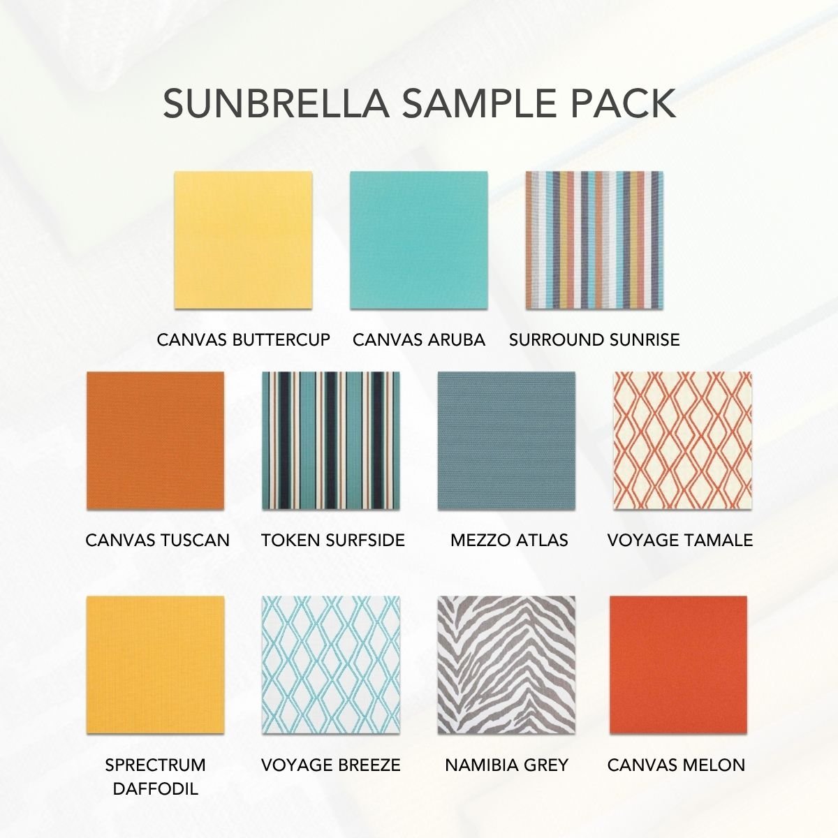 Sunbrella Sample Pack - St Barths Summer
