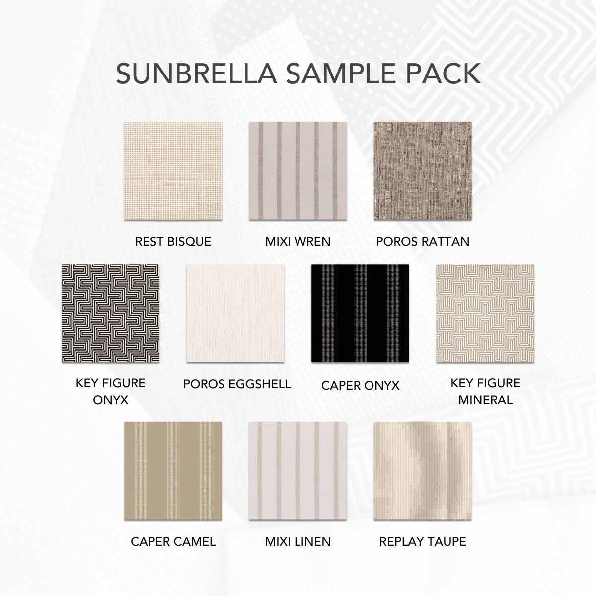 Sunbrella Sample Pack - Stone Canyon