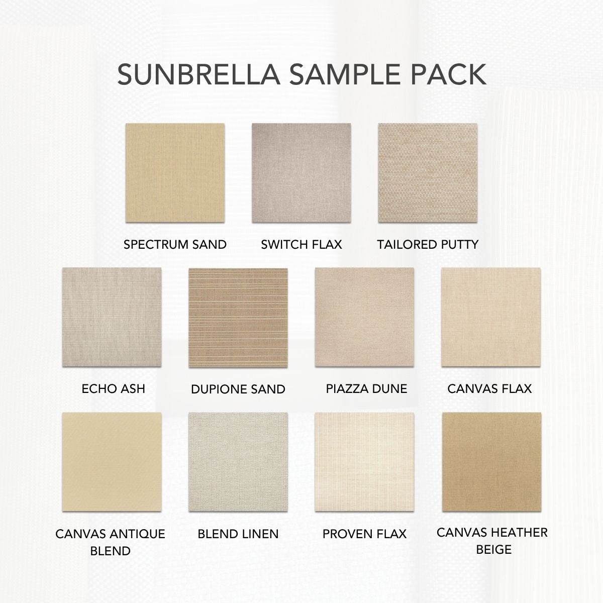 Sunbrella Sample Pack - Tan / Beige