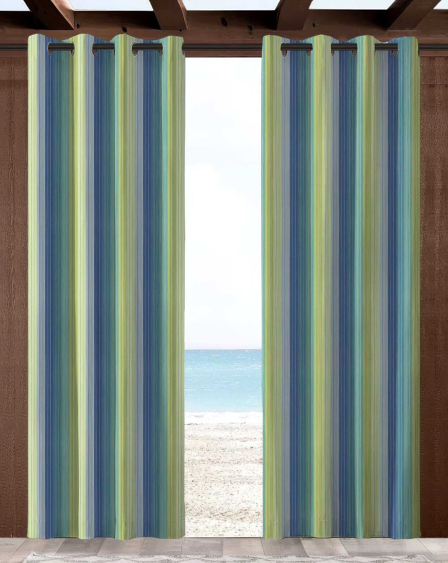 Sunbrella Seville Seaside Indoor/Outdoor Curtain Panel