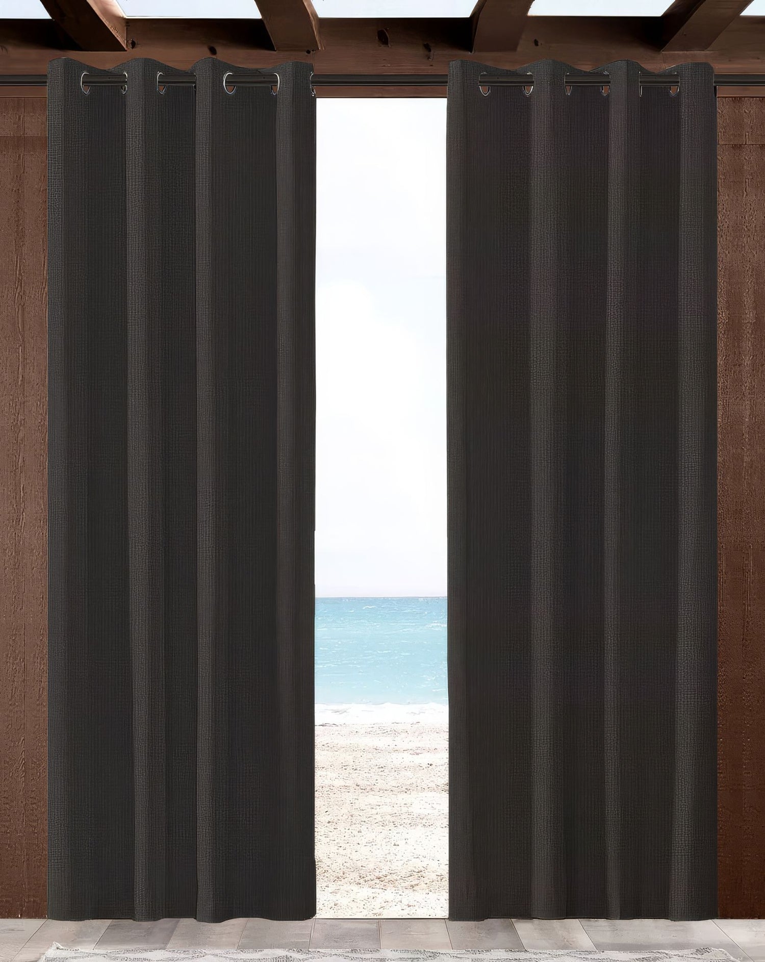 Sunbrella Spectrum Carbon Indoor/Outdoor Curtain Panel