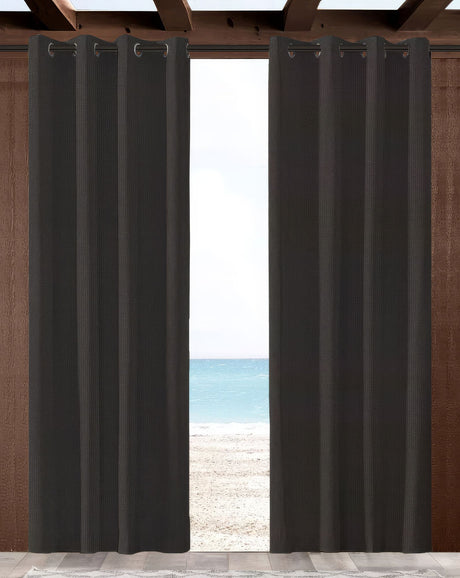 Sunbrella Spectrum Carbon Indoor/Outdoor Curtain Panel