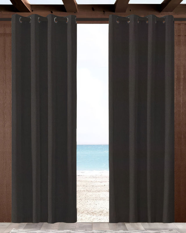 Sunbrella Spectrum Carbon Indoor/Outdoor Curtain Panel