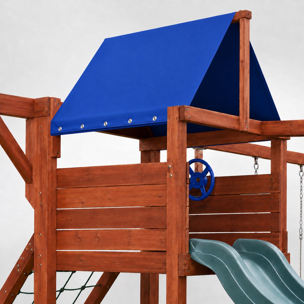 Custom Size Sunbrella Fabric Playset Canopy with Snap Fasteners