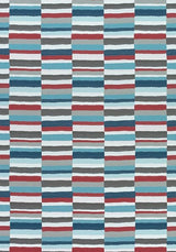 Thibaut Carnivale Teal and Cranberry W74689 Festival Collection Upholstery Fabric