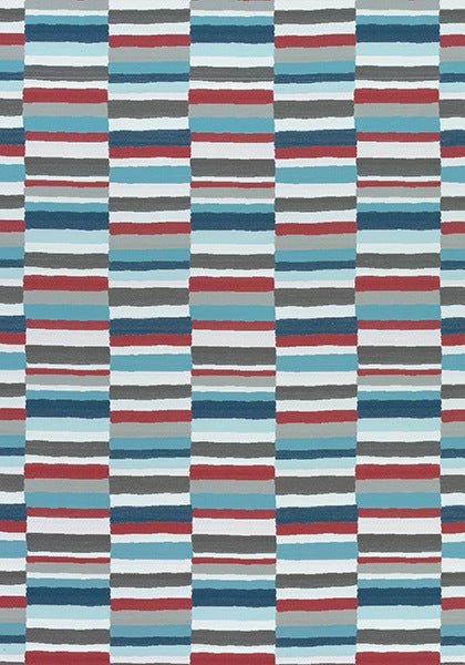 Thibaut Carnivale Teal and Cranberry W74689 Festival Collection Upholstery Fabric
