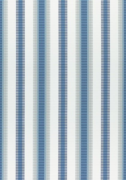 Thibaut Samba Stripe Navy and Nickel W74668 Festival Collection Upholstery Fabric