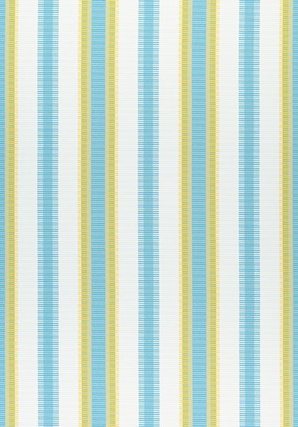 Thibaut Samba Stripe Sky and Sunshine W74671 Festival Collection Upholstery Fabric