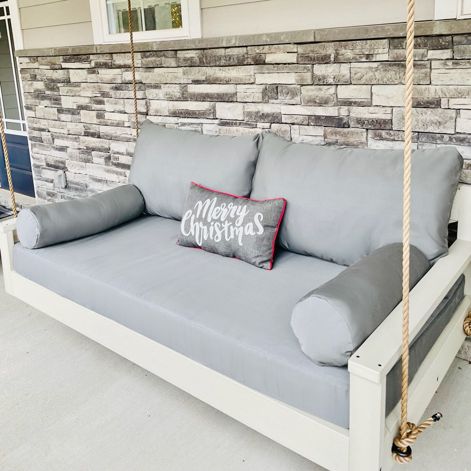 Twin Size Porch Swing Bed Cushion Cover Bundle - 75 x 39