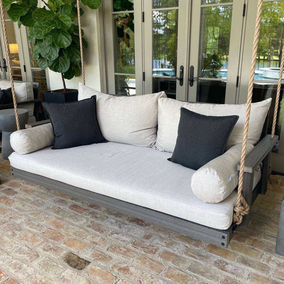 Twin Size Porch Swing Bed Cushion Cover Bundle - 75 x 39