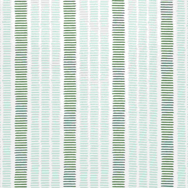 Thibaut Topsail Stripe Seafoam and Kelly Green W73517 Landmark Collection Upholstery Fabric