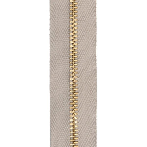 YKK #4 Brass Zipper Tape - Beige