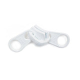 YKK #8 Coil Non-Lock 2-Tab Slider - White 25 pack