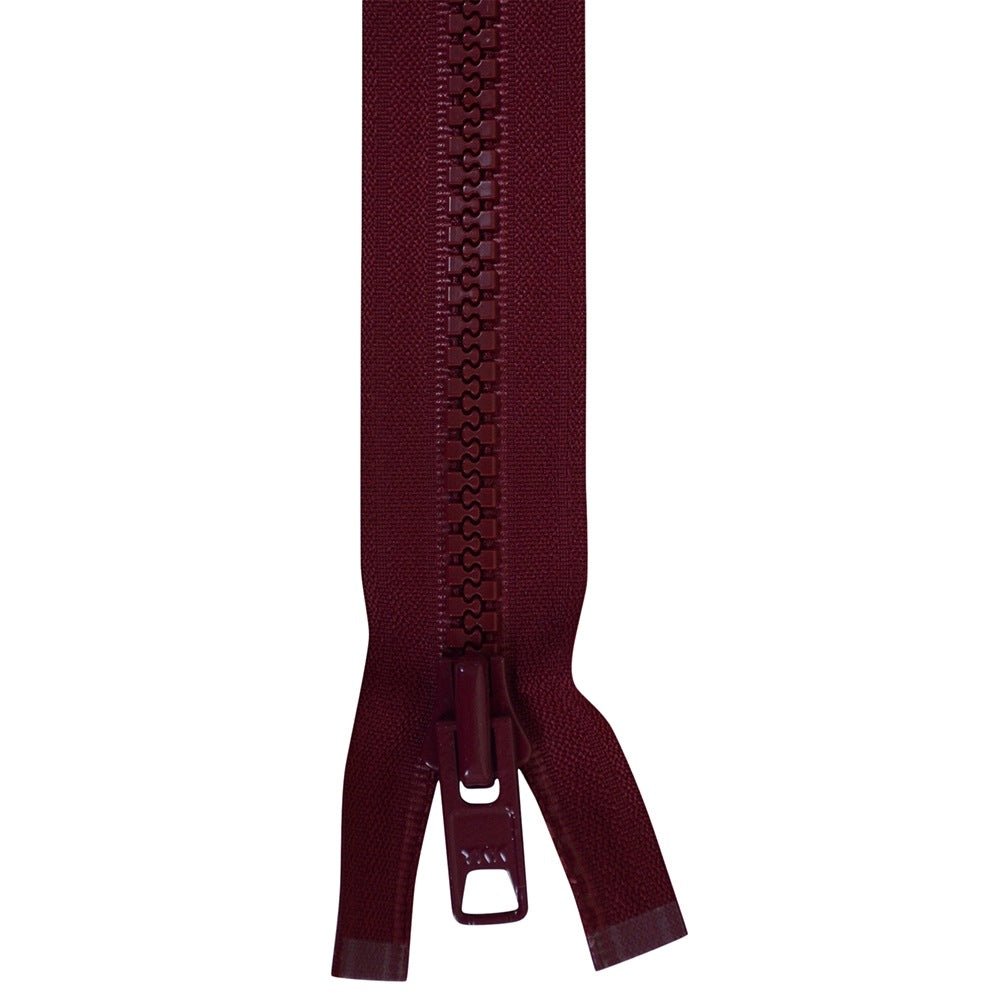YKK Vislon #10 Lock Slide Zipper - 96-inch - Burgundy