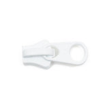 YKK Vislon #10 Non-Lock 1-Tab Slider - White 25 pack