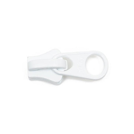 YKK Vislon #10 Non-Lock 1-Tab Slider - White 25 pack