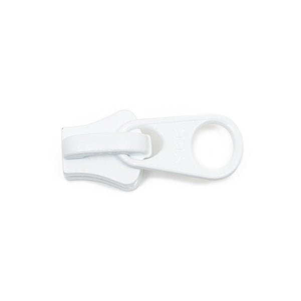 YKK Vislon #10 Non-Lock 1-Tab Slider - White 25 pack