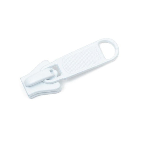 YKK Vislon #5 Non-Lock 1-Tab Slider - White 100 pack