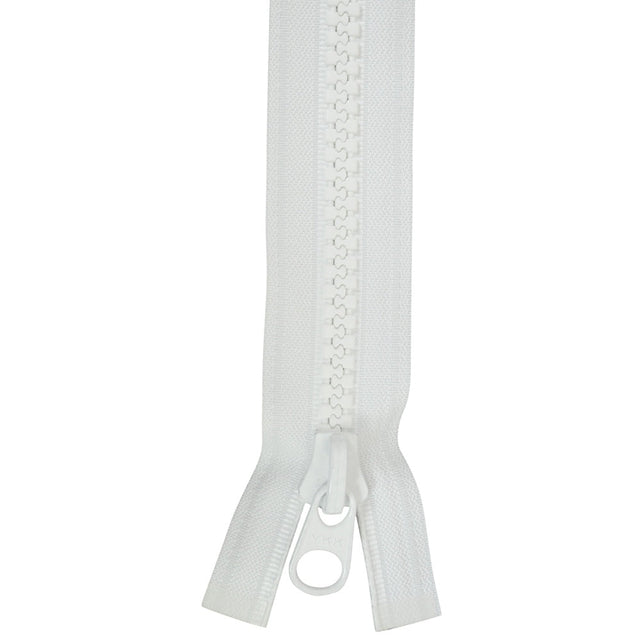 YKK Vislon #8 Lock Slide Zipper - 24 inch - White