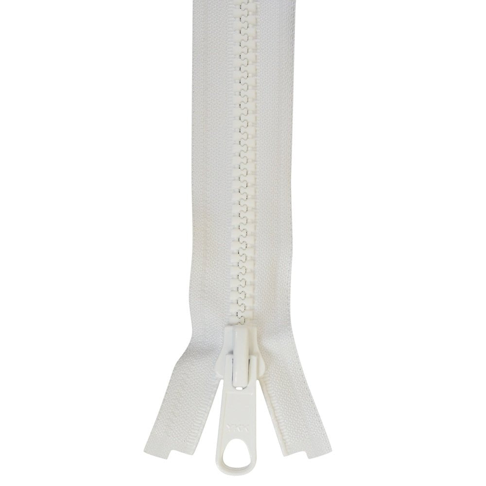YKK Vislon #8 Lock Slide Zipper - 36 inch - White