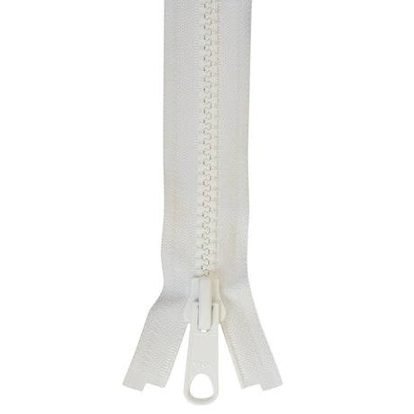 YKK Vislon #8 Lock Slide Zipper - 36 inch - White