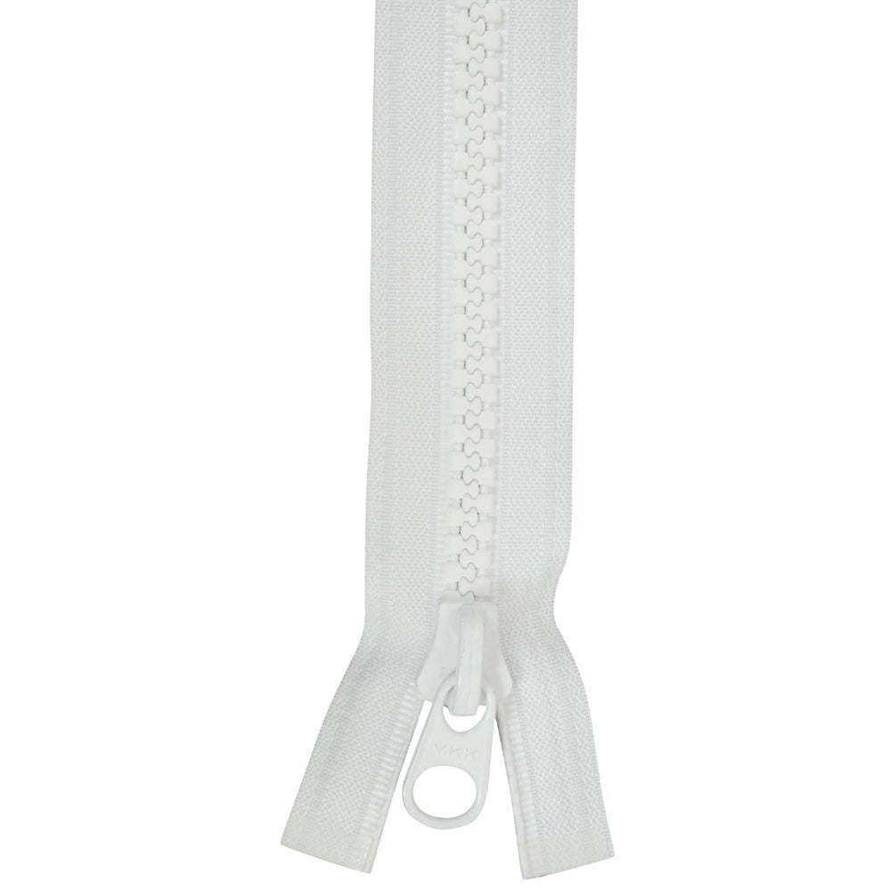 YKK Vislon #8 Lock Slide Zipper - 54 inch - White