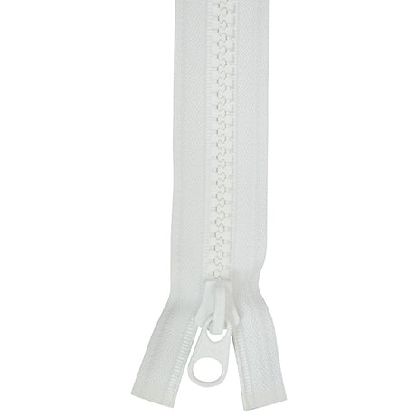 YKK Vislon #8 Lock Slide Zipper - 54 inch - White