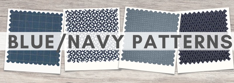 Sunbrella Blue and Navy Patterns Sample Pack