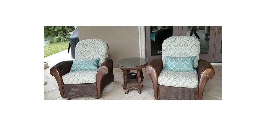 Comfy Chairs Made with Sunbrella Accord Jade