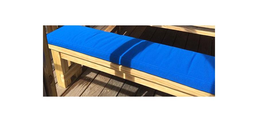 Sunbrella Pacific Blue Bench Cushions