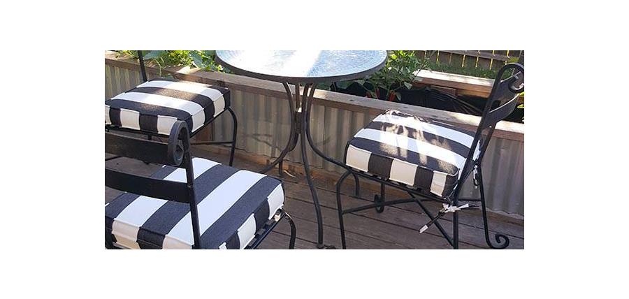Sunbrella Cabana Classic Custom Chair Cushions Create Cafe Look For Outdoor Space