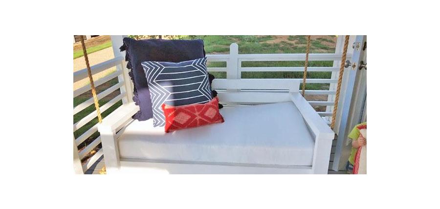 Enjoy the Outdoors With This Bright White Sunbrella Daybed Cushion