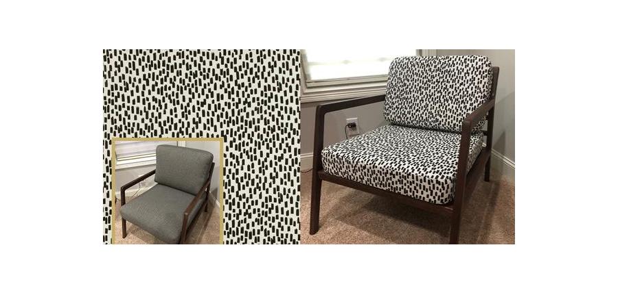 Nate Berkus Fabric Transform Chair from Dull to Contemporary