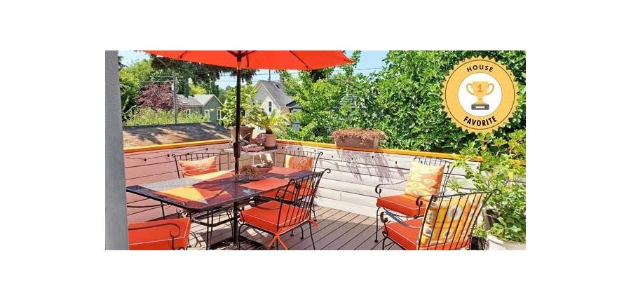 Bright, Bold Patio Space Enriched with Sunbrella Wins House Favorite Vote