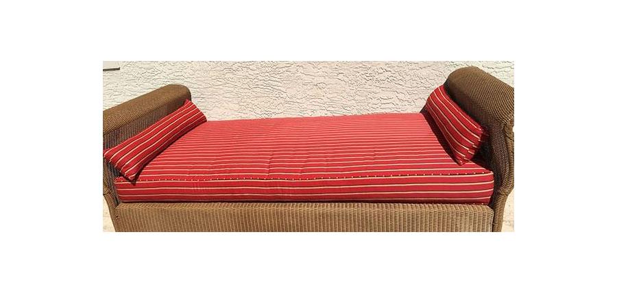 Lounge in Style on Sunbrella Harwood Crimson Daybed