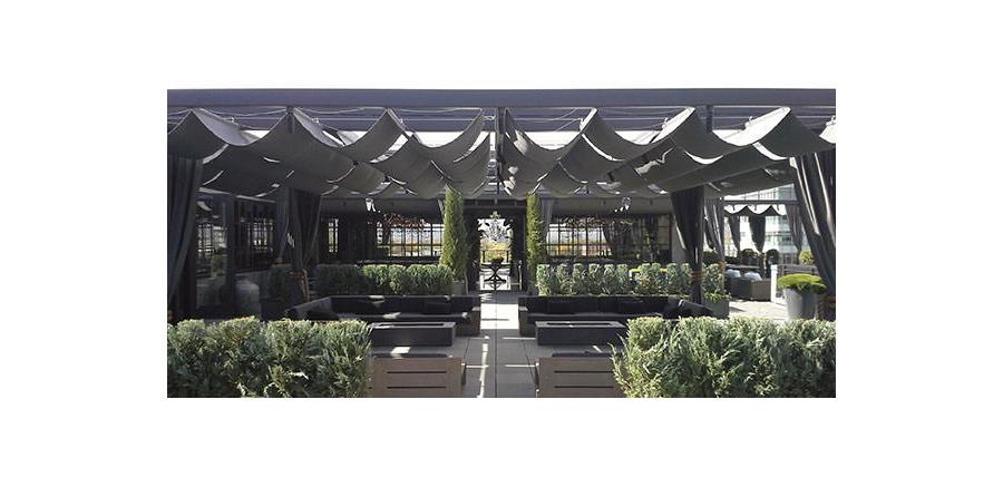 Our Pergola Cover Project at Restoration Hardware at Cherry Creek