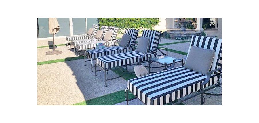 Abundance of Black and White Cushions Enhance Stunning Outdoor Spaces