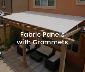 custom fabric panels with grommets