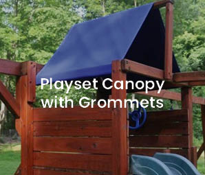 custom playset canopy with grommets