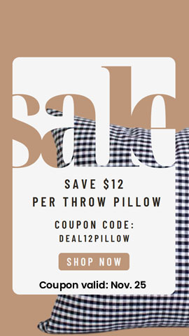 Day 6: Save $12 per throw pillow