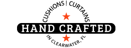 All of our cushions, pillows and curtains are hand crafted in Clearwater Florida