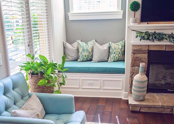Coastal-Inspired Living Space Enhanced With Sunbrella Cast Breeze Nook and Chair Cushions