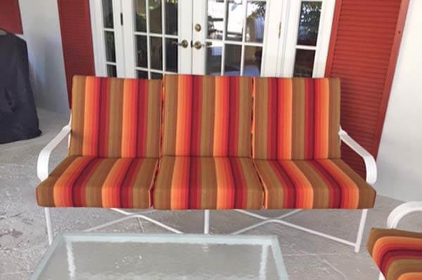 Patio Set Receives Bright Upgrade Thanks to Sunbrella Astoria Sunset and Dri-Fast Foam Cushions